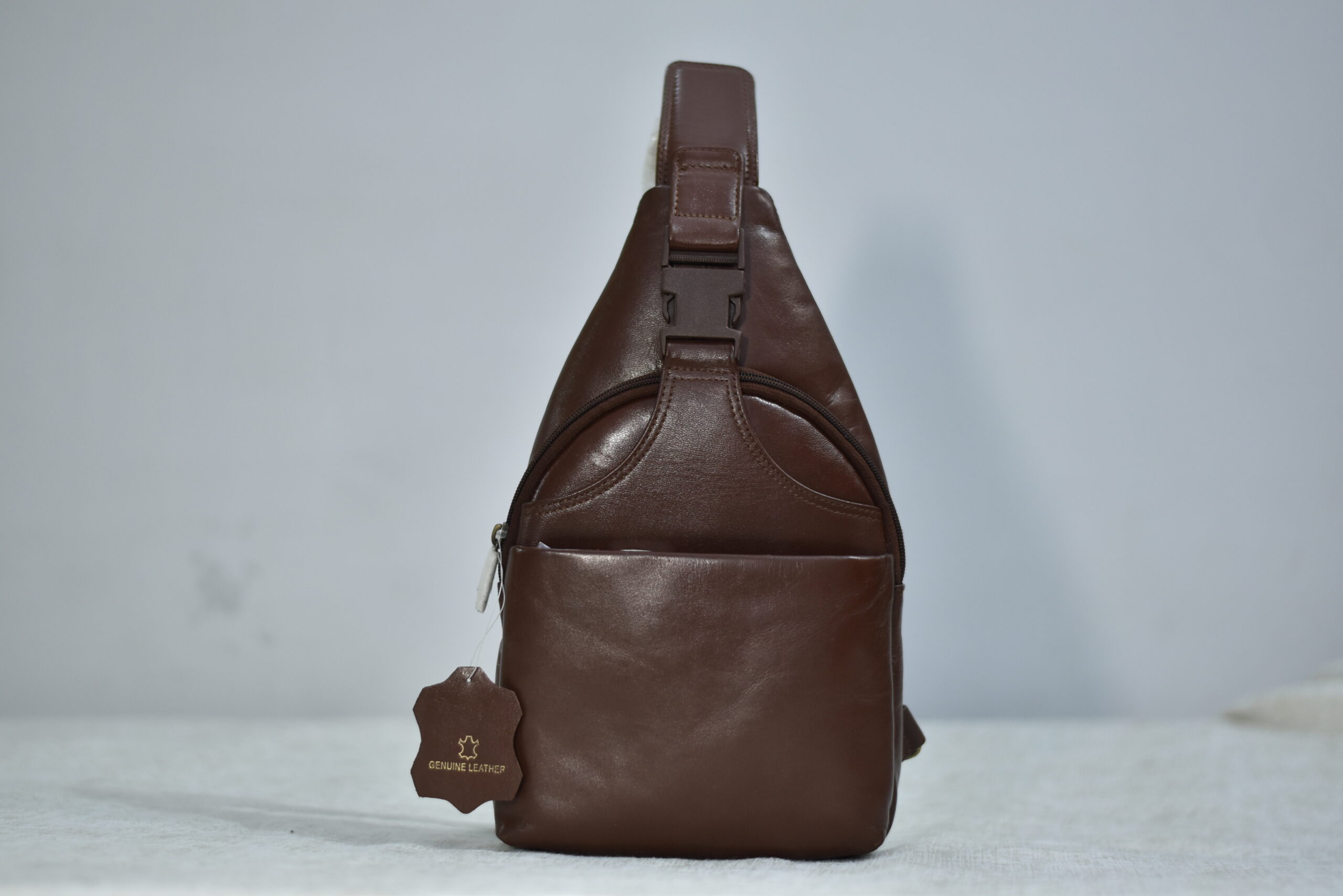 DSC_0170 Genuine Leather Sling Bag for Men & Women – Compact, Durable & Stylish Design (5904) - Image 1